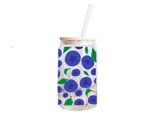 Blueberry Glass Cup